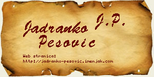 Jadranko Pešović vizit kartica